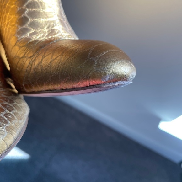 Gold Sam Edelman Gold Snake Bootie - Picture 11 of 11